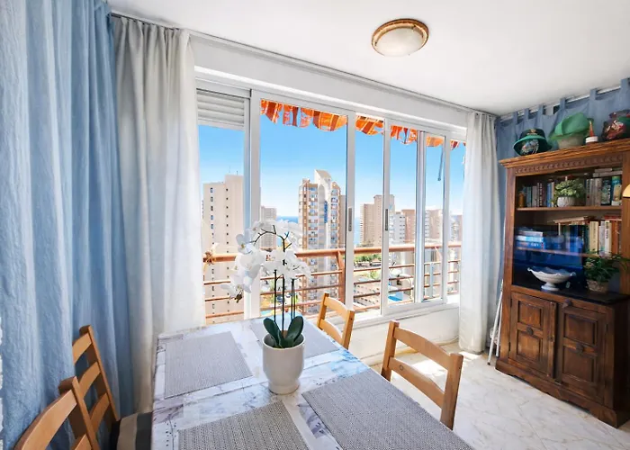 Sea View In Rincon De Loix- Free Parking, Pool, Wi-fi, New Air Conditioning * Benidorm